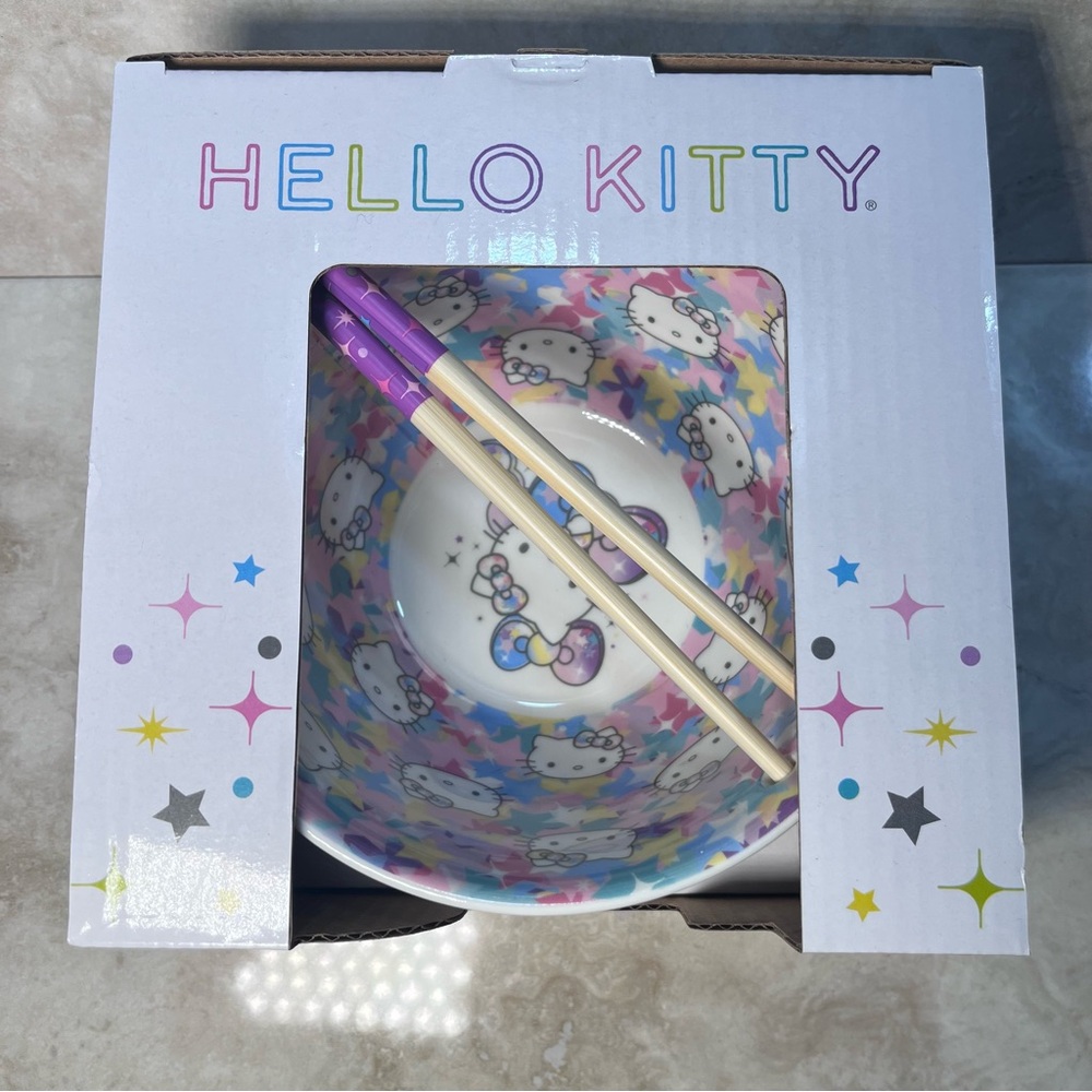 Hello Kitty 6in Chopstick Bowl